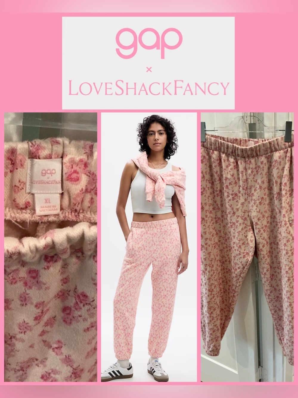 🎀 RARE GAP × LOVE SHACK FANCY Size XL Floral Loungewear
Sweatpants Joggers 🎀